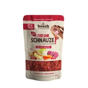 Freshe Schnauze Topping 200 g Verduras de huerto de color rojo terroso