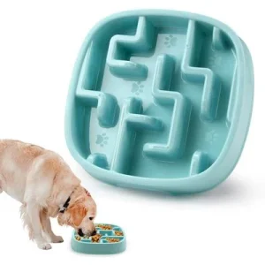 FurryFusion Comedero de alimentación lenta para perros y gatos Azul