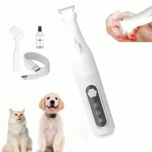 FurryFusion Maquinilla de afeitar para las patas de perros y gatos Blanco