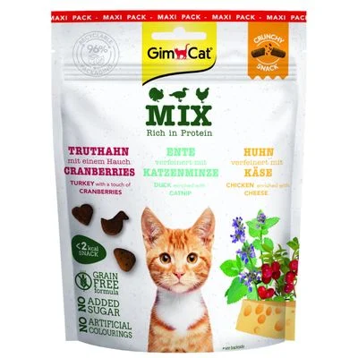 GimCat Crunchy Snacks para gatos Mix Pavo, pato, pollo 140 g