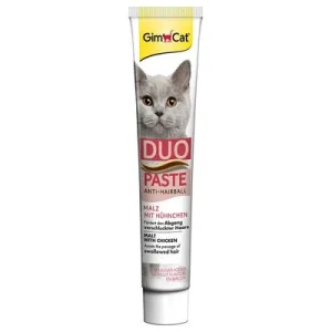 GimCat DUO pasta antibolas de pelo con malta y pollo para gatos 50 g