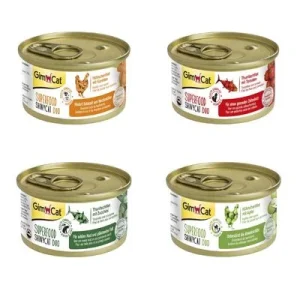 GimCat Superfood ShinyCat Duo 24 x 70 g - Pack Ahorro Pack mixto: 4 variedades