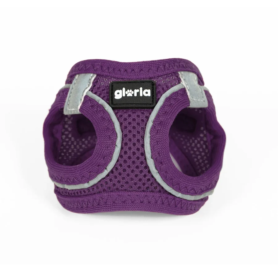 Gloria Air Mesh Trek Star Arnés Morado para perros
