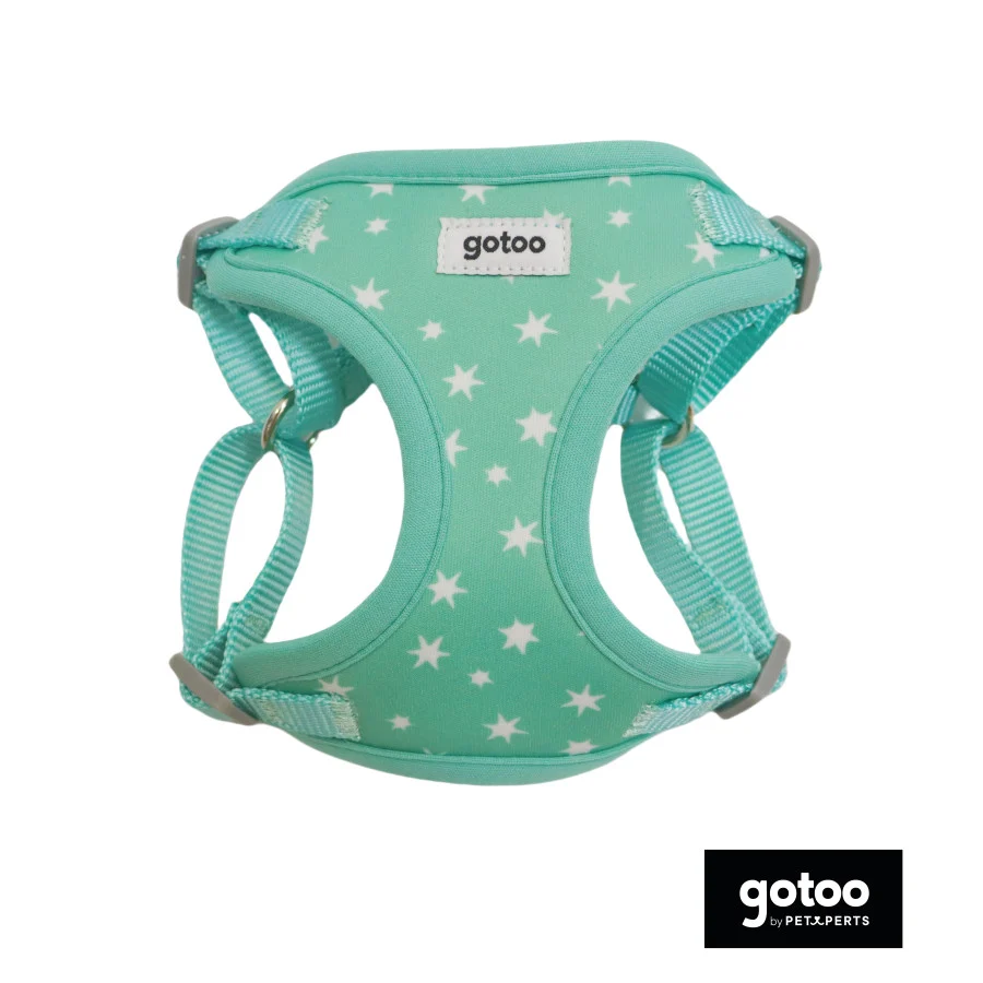 Gotoo Arnés ajustable estampado estrellas verde para cachorros - Image 2
