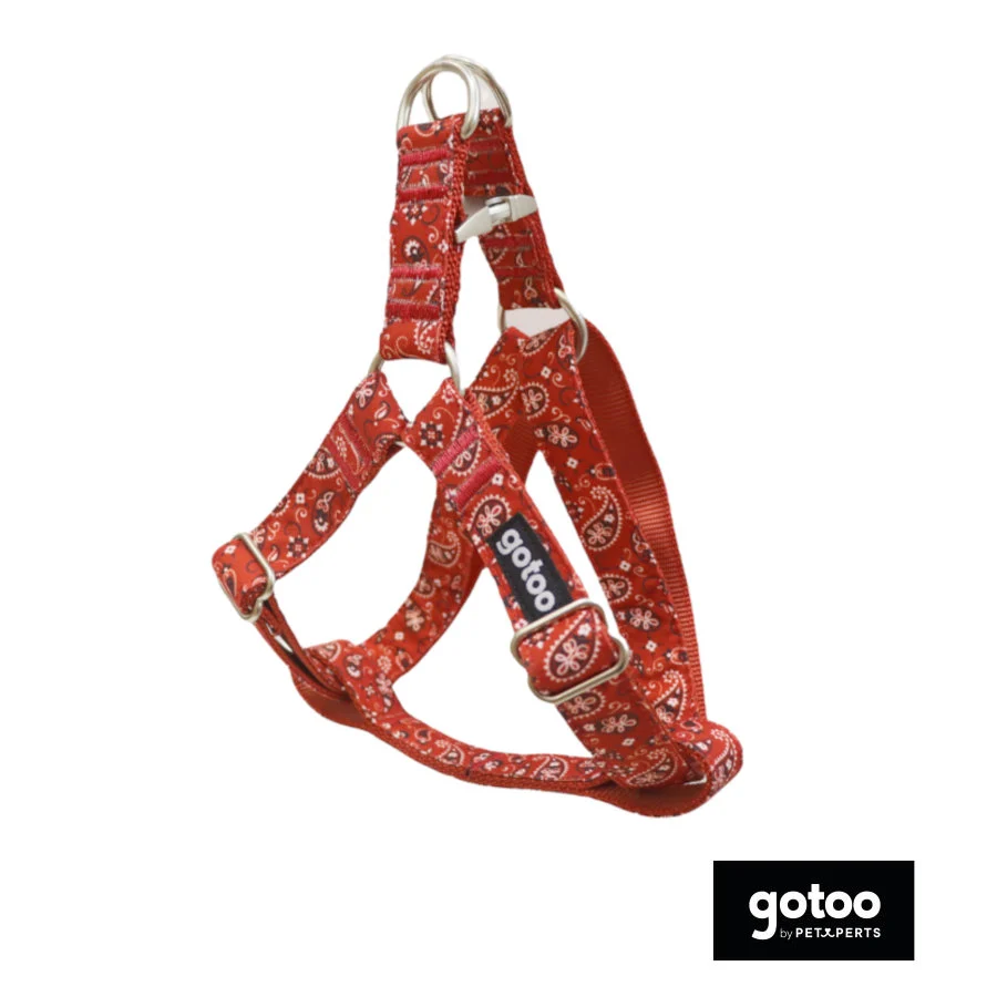 Gotoo Arnés estampado cachemira rojo para perros - Image 2