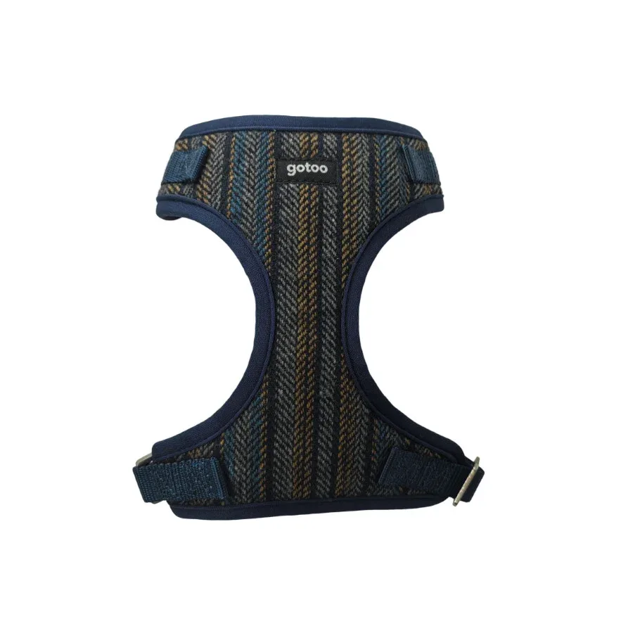 Gotoo Arnés tipo camiseta Tweed azul para perros