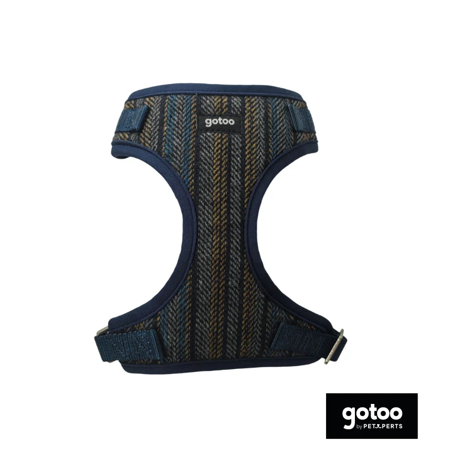 Gotoo Arnés tipo camiseta Tweed azul para perros - Image 2