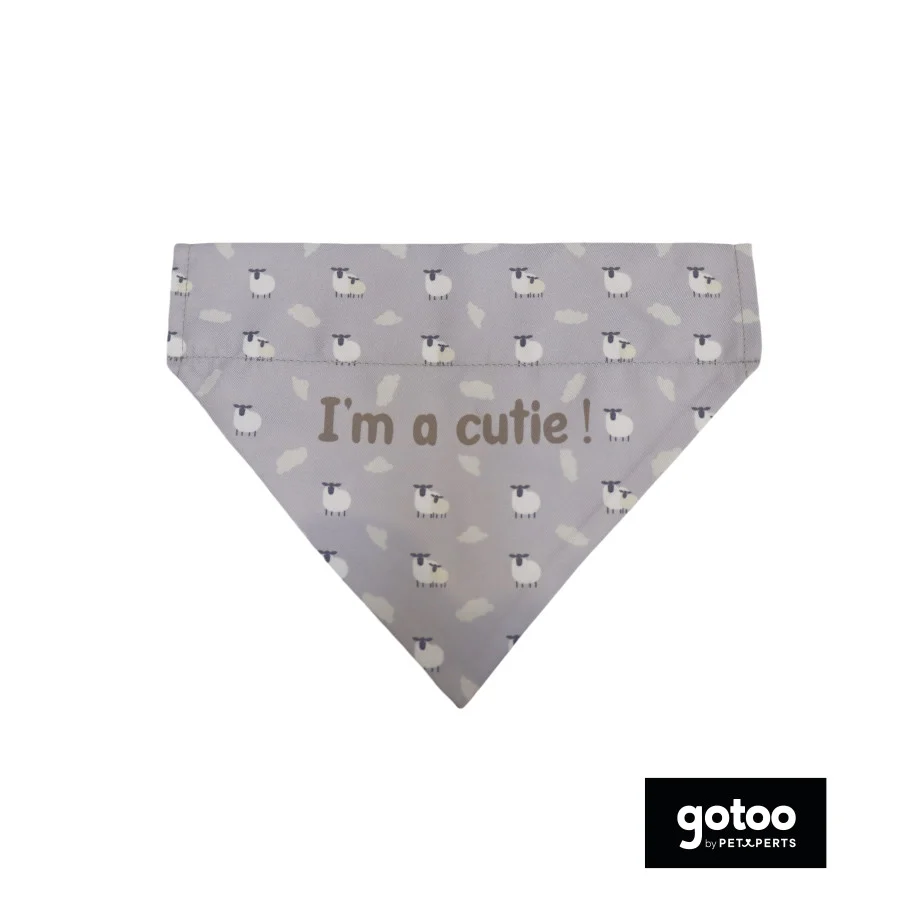Gotoo Bandana estampada ovejitas gris para cachorros - Image 2
