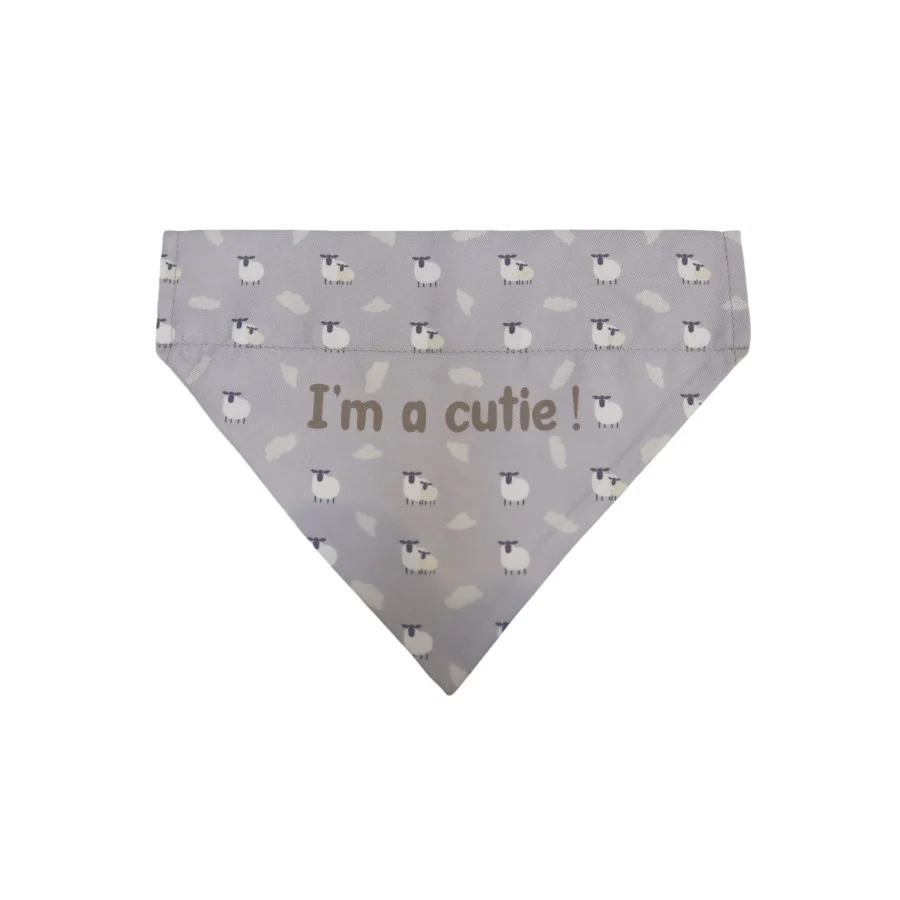 Gotoo Bandana estampada ovejitas gris para cachorros