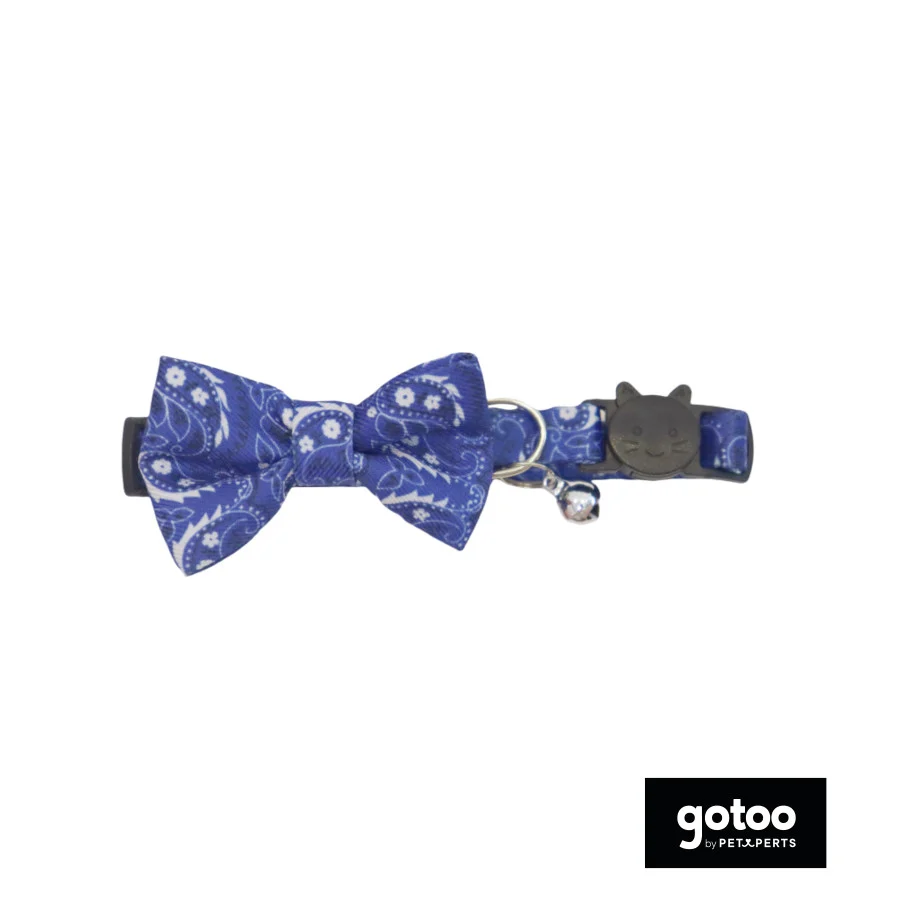 Gotoo Collar azul con cascabel extraíble para gatos - Image 2