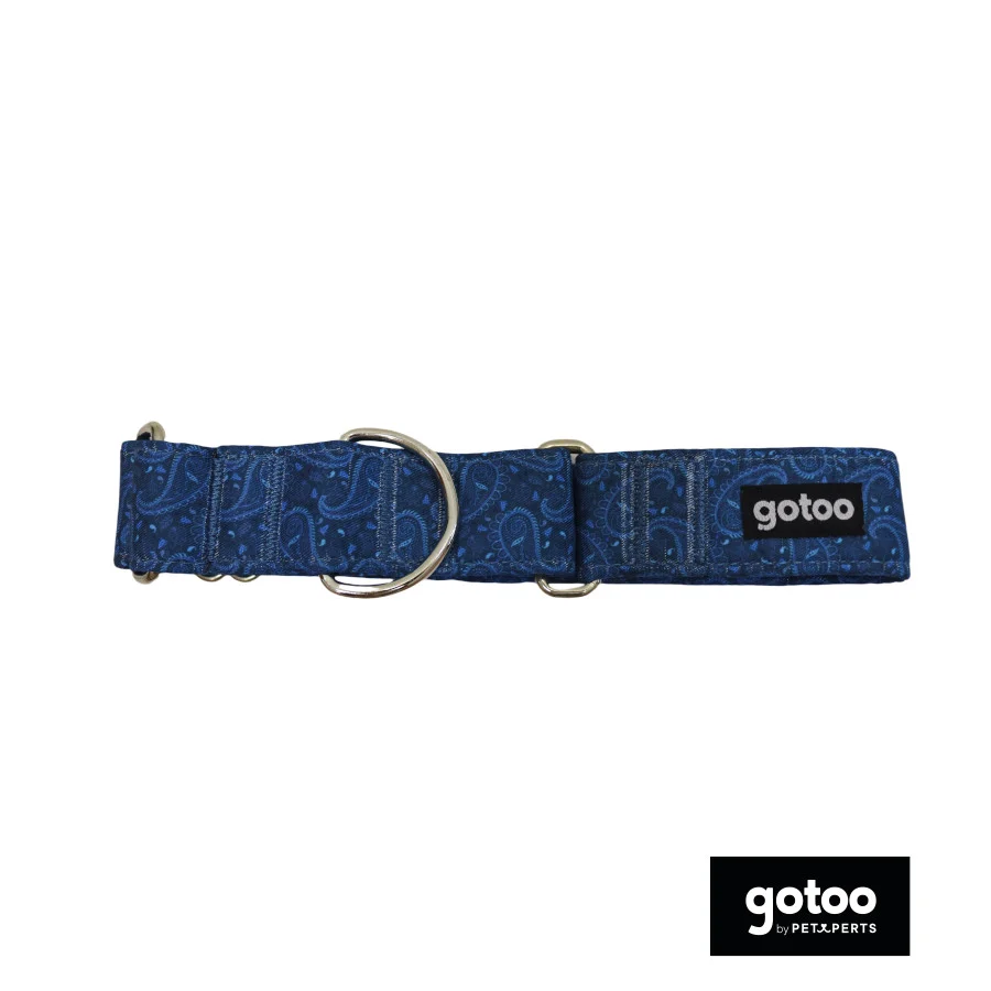 Gotoo Collar martingale estampado azul para perros - Image 2