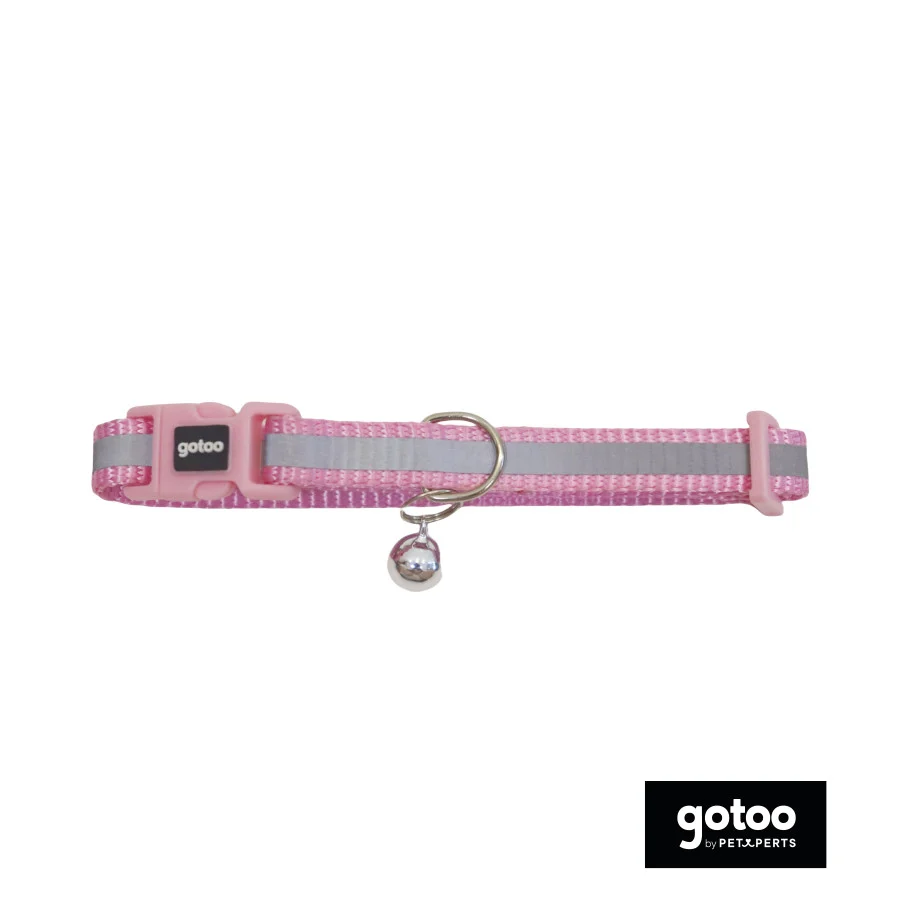 Gotoo Collar reflectante rosa para gatos - Image 2