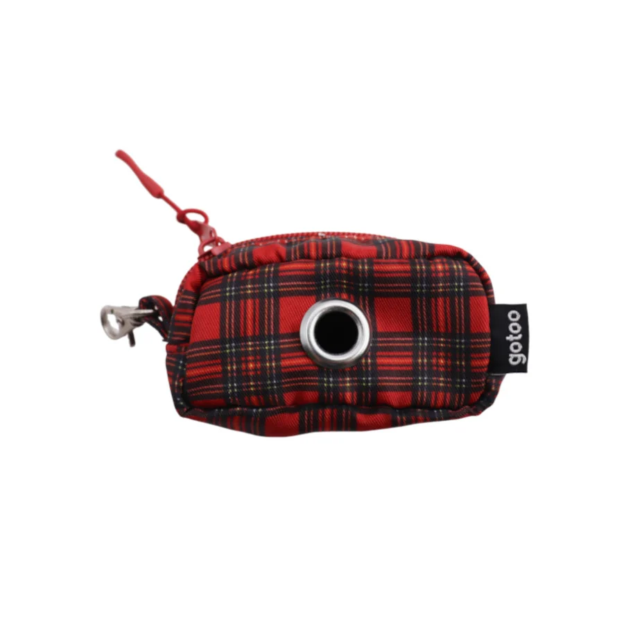 Gotoo Porta bolsas estampado rojo para perros