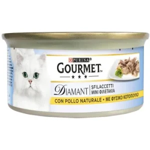 Gourmet Diamant 24 x 85 g comida húmeda para gatos Filetes de pollo al natural