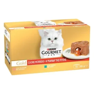Gourmet Gold Centro Fondant 16 x 85 g - Pack ahorro Pack mixto de pescado (2 variedades)