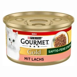Gourmet Gold Delicias suculentas en tiras finas 48 x 85 g - Pack Ahorro Salmón