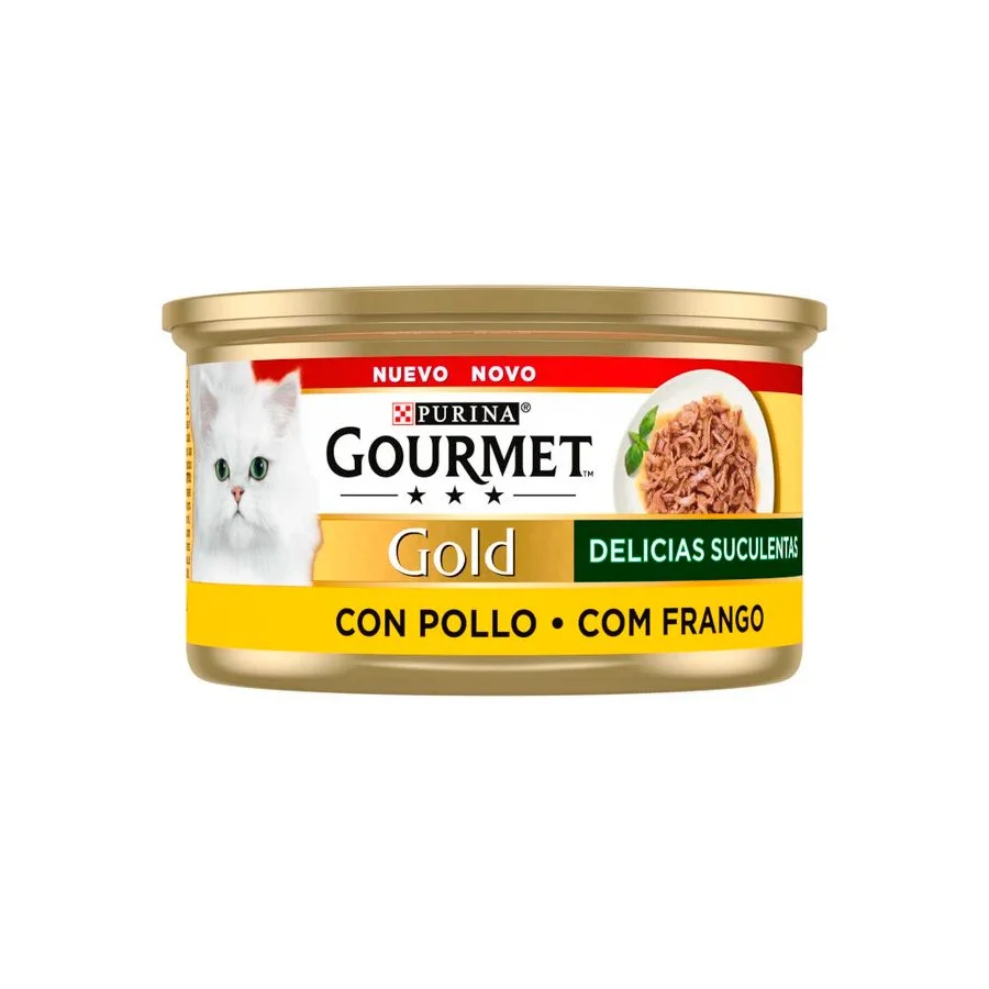 Gourmet Gold Delicias Suculentas Pollo en Salsa lata para gatos
