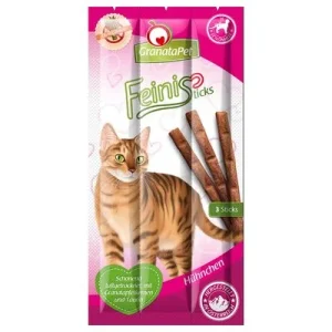 GranataPet Feinis Sticks barritas con pollo para gatos 3 x 5 g