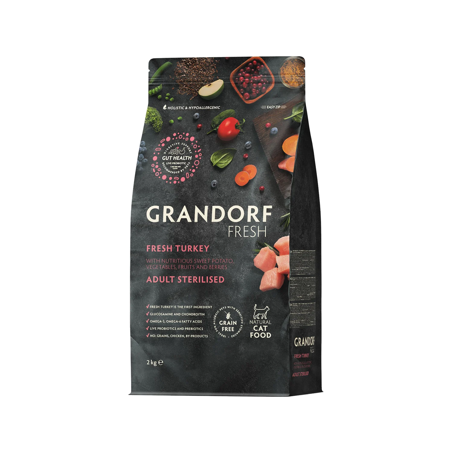 Grandorf Fresh Sterilised Adult - Pavo - Pienso para gatos