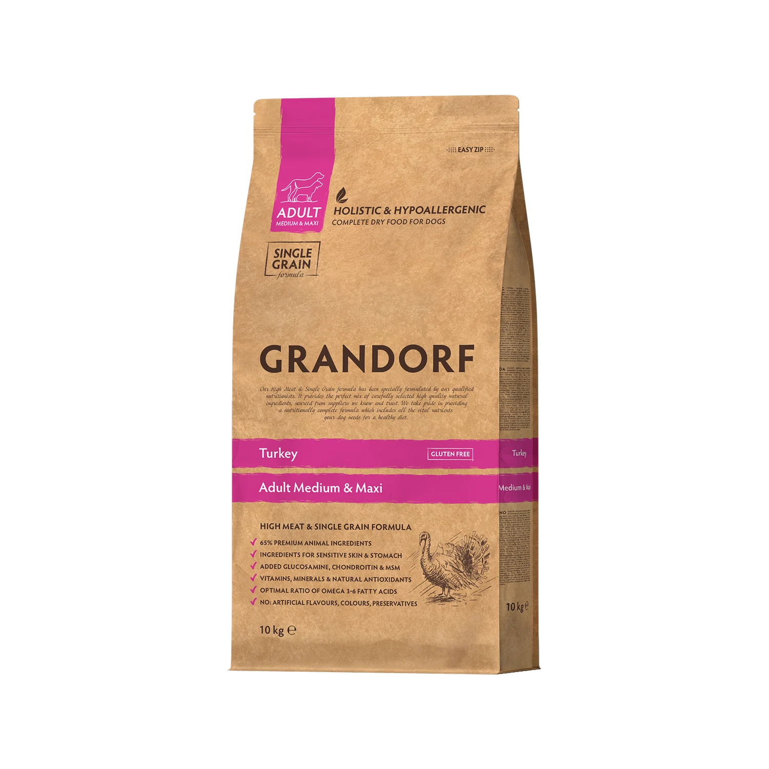 Grandorf Medium & Maxi Breeds Adult - Pavo - Pienso para Perros