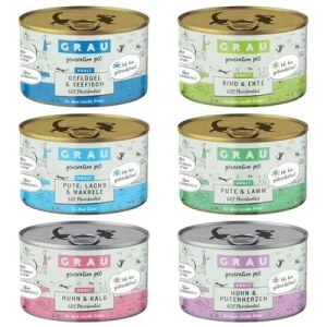 GRAU Gourmet sin cereales 6 x 200 g Pack mixto (6 variedades)
