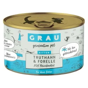GRAU Kitten sin cereales Pavo y trucha (6 x 200 g)