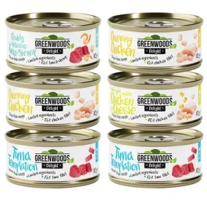 Greenwoods Delight 6 x 70 g en latas - Pack mixto Mix: 4 variedades