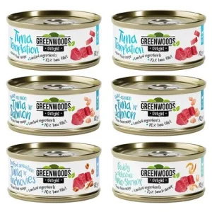 Greenwoods Delight con atún 6 x 70 g - Pack de prueba mixto Pack mixto: 4 variedades