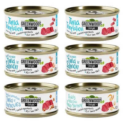 Greenwoods Delight con atún 6 x 70 g - Pack de prueba mixto Pack mixto: 4 variedades