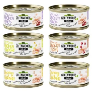 Greenwoods Delight con pollo 6 x 70 g - Pack de prueba mixto Pack mixto: 4 variedades