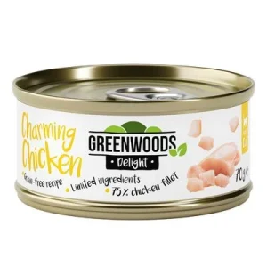 Greenwoods Delight filete de pollo en latas para gatos 6 x 70 g