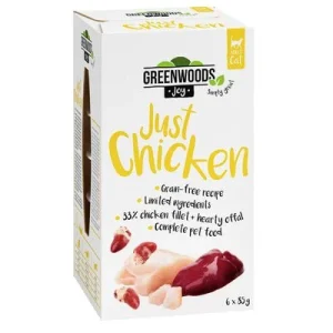 Greenwoods Joy filete de pollo en tarrinas para gatos 6 x 85 g