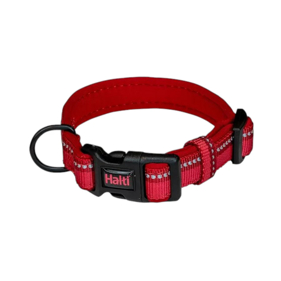 Halti collar acolchado cómodo rojo para perros