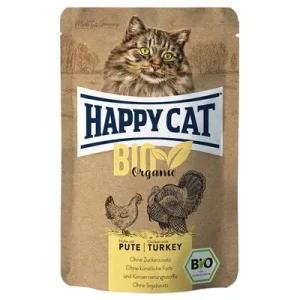 Happy Cat Bolsa ecológica 6 x 85 g Pollo y pavo ecológicos
