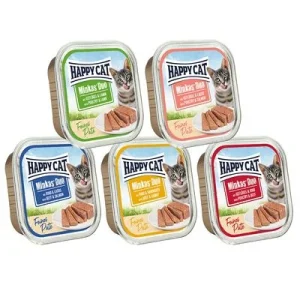 Happy Cat Minkas Duo Bocaditos en cuenco de paté 24 x 100 g Paquete mixto (5 variedades)