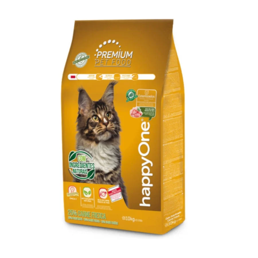happyOne Premium Esterilizado Carne Fresca de Aves pienso para gatos