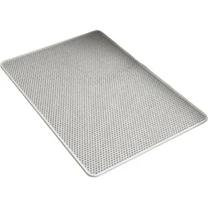 HausPets Alfombrilla arenero doble capa 60x45 cm - Antideslizante Gris