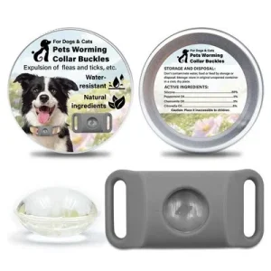 HausPets Collar antipulgas y garrapatas natural perros gatos color gris Gris