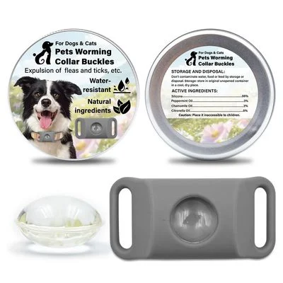 HausPets Collar antipulgas y garrapatas natural perros gatos color gris Gris