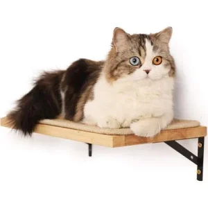 HausPets Estante Flotante Gato 39,7x25,4cm, Rascador Sisal, Hevea 39,7x25,4cm