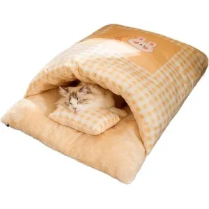 HausPets Saco dormir gatos/perros, nido acogedor cerrado, manta, 4535cm Artículo 1