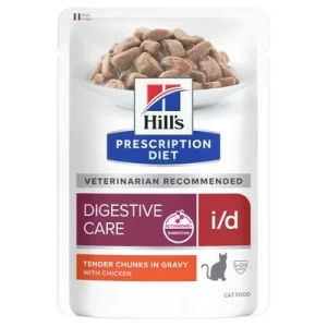 Hill's i/d Prescription Diet Digestive Care sobres para gatos 12 x 85 g (pollo)