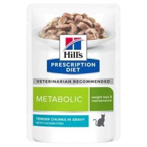 Hill's Prescription Diet Metabolic con pescado de mar sobres para gatos