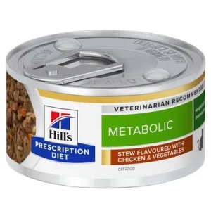 Hill’s Prescription Diet Metabolic estofado con pollo para gatos 24 x 82 g
