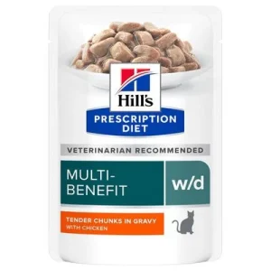 Hill's Prescription Diet w/d con pollo sobres para gatos 12 x 85 g