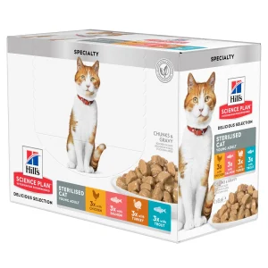 Hill's Science Plan - Feline Adult - Sterilised - Multipack de Sobres