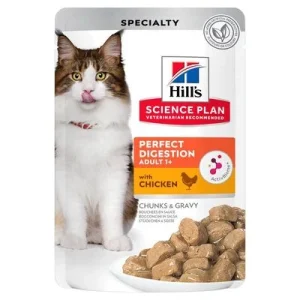 Hill's Science Plan Adult Perfect Digestion con pollo para gatos 12 x 85 g