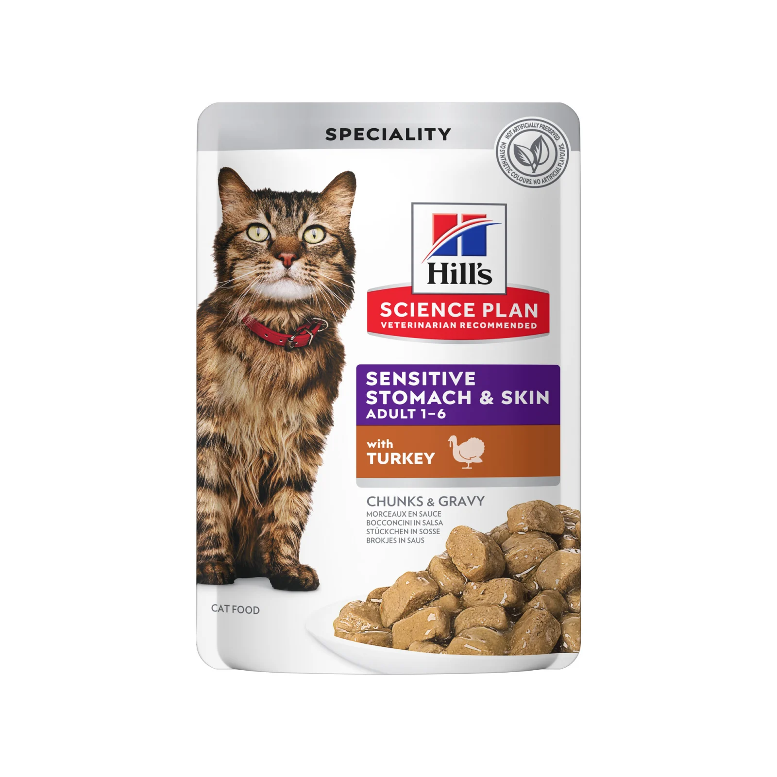 Hill's Science Plan Adult Sensitive Stomach & Skin - Pavo - Sobre de Comida