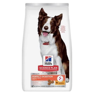 Hill's Science Plan Perfect Digestion Adult 1+ Medium pollo y arroz integral 14 kg