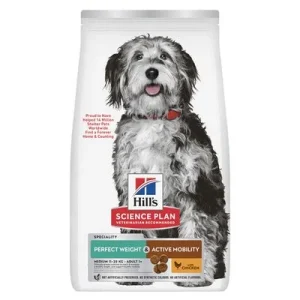 Hill's Science Plan Perfect Weight & Active Mobility Adult 1+ Medium pollo 12 kg